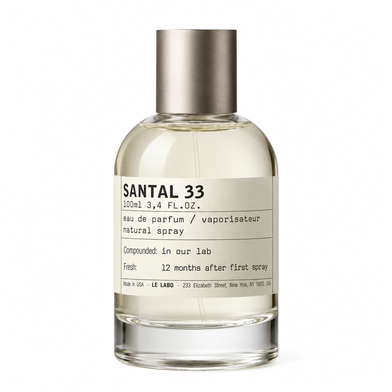 Minimalistický flakon Santal 33